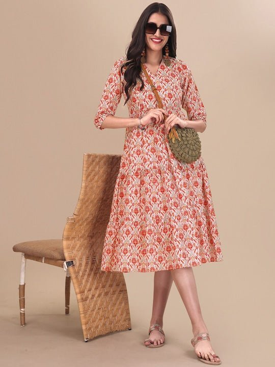 Buy Vero Moda Curve Black Floral Print Midi Dress for Women Online @ Tata  CLiQ